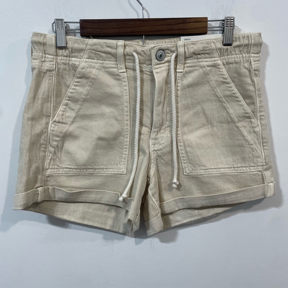 American Eagle NWT Beige Low Rise Tomgirl Stretch Denim Shorts Size 8